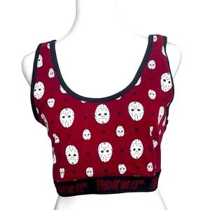 Torrid‎ Friday The 13th Jason Mask Crop Tank Top Sz 2 NWT Horrorcore Y2K Alt